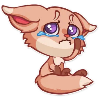 😢 cat, cute, sticker, sad, crying, animal, cartoon telegram sticker