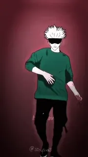 🥳 Satoru Gojo Jujutsu Kaisen Anime, Jujutsu Kaisen, Gojo Satoru, Danse, Personnage, Fiction, Animation whatsapp sticker