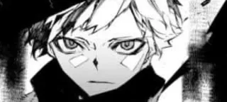 🕷 Akutagawa Ryunosuke Bungou Stray Dogs Anime, Manga, Bianco e nero, Fanart telegram sticker