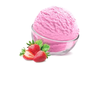 😉 helado, fresa, postre, comida, dulce, refrescante telegram sticker