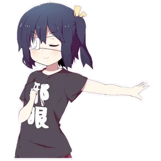 😌 鄙根 аниме, девушка, манга, персонаж whatsapp sticker