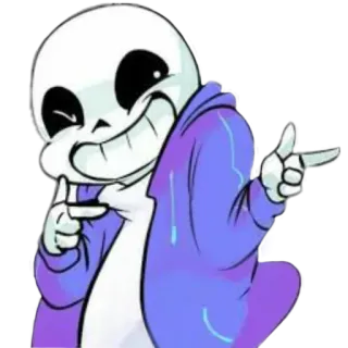 😁 Sans Undertale skeleton, video game, undertale, character, cartoon telegram sticker