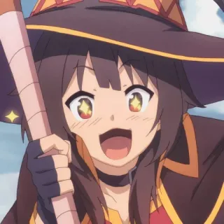 🎭 Megumin Konosuba Anime, Megumin, Konosuba, Bruja, Lindo, Báculo whatsapp sticker