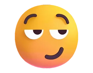 😏 อิโมจิ, ยิ้มเยาะ, หน้า, สีเหลือง, สีหน้า telegram sticker