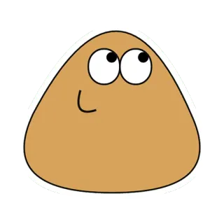 ☺ Pou animal de estimação virtual, desenho animado, jogo para celular, aplicativo, fofo telegram sticker