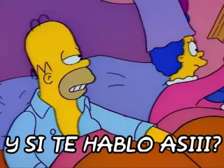😏 Homer Simpson The Simpsons Y SI TE HABLO ASIII? ホーマー・シンプソン, ザ・シンプソンズ, アニメ, 面白い, ミーム, スペイン語, マージ・シンプソン telegram sticker