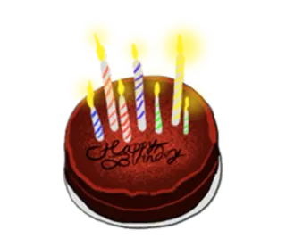 🎂 Happy Birthday aniversário, bolo, celebração, velas telegram sticker