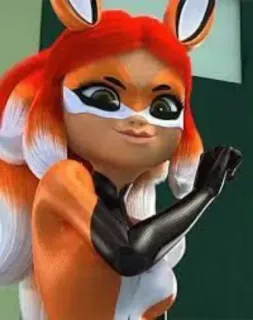🥴 Rena Rouge Miraculous: Tales of Ladybug & Cat Noir 만화, 애니메이션, 슈퍼히어로, 여우, 레나 루즈, 미라큘러스 whatsapp sticker