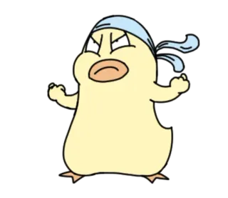 😼 Phim hoạt hình, Động vật, Vịt, Tức giận, Nhân vật telegram sticker