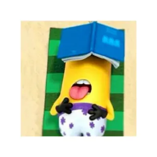😴 dessin animé, drôle, plage, minion, été, personnage, livre telegram sticker