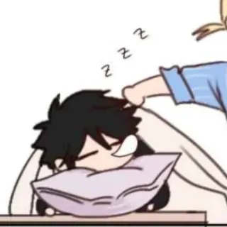 📎 zzz การนอนหลับ, นอนหลับ, zzz, การ์ตูน, หมอน telegram sticker