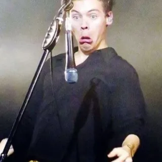 😨 Harry Styles harry styles, singer, musician, pop star, funny face telegram sticker