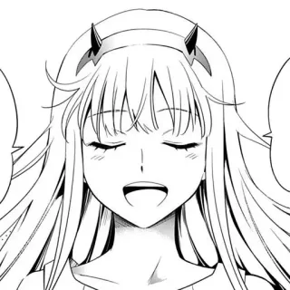 😂 Zero Two Darling in the Franxx Anime, Manga, Zero Two, Darling in the Franxx, Personnage whatsapp sticker