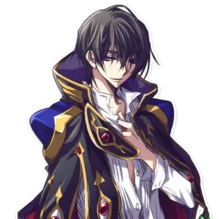 😌 Lelouch Lamperouge Code Geass anime, character, manga, lelouch, code geass telegram sticker