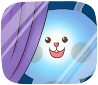 🐽 słodki, zwierzę, kreskówka, kawaii, królik, szczęśliwy telegram sticker