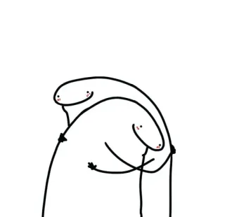 🥰 ludzik, przyjaźń, przytulanie, minimalistyczny telegram sticker