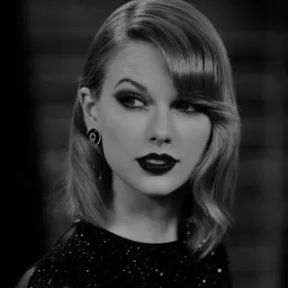⛓ Taylor Swift cantante, celebridad, retrato, blanco y negro, mujer, música, artista telegram sticker