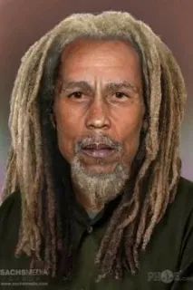 😄 Bob Marley SACHSMEDIA Bob Marley, reggae, music, singer, dreadlocks, portrait telegram sticker