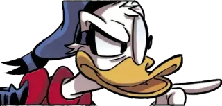 👉 Donald Duck Cartone animato, Paperino, Disney, Gesto offensivo whatsapp sticker