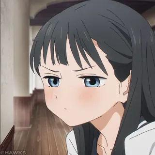 💠 @HAWKS anime, ragazza, cartone animato, ritratto telegram sticker