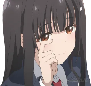 🥲 Anime, Garota, Uniforme escolar, Fofo, Ilustração, Desenho animado whatsapp sticker