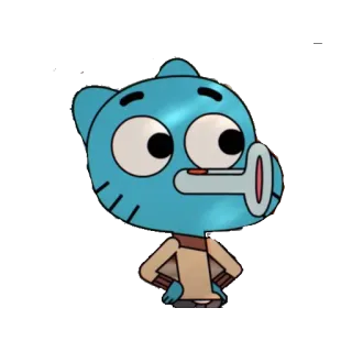 😮 Gumball The Amazing World of Gumball Cartoon, Katze, Kaugummi, Animiert, Lustig whatsapp sticker