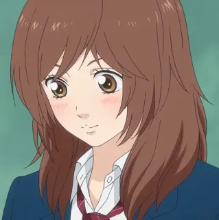 🥡 anime, girl, school uniform, cute, smiling telegram sticker