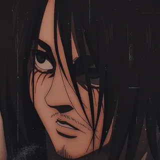 🤨 Eren Yeager Attack on Titan anime, character, eren, yeager, attack on titan, sad, serious telegram sticker