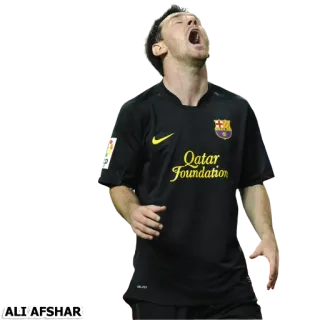 ⚽ ALI'AFSHAR Pemain sepak bola, Lionel Messi, FC Barcelona, Sepak bola, Olahraga telegram sticker