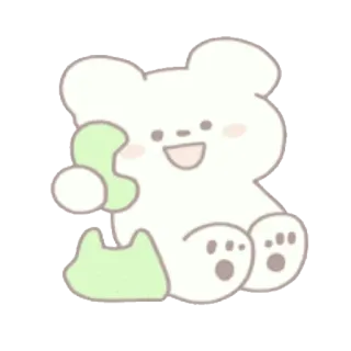 🍦 fofo, urso, adesivo, desenho animado telegram sticker