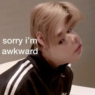 🤯 sorry i'm awkward ungeschickt, entschuldigung, meme, lustig, portrait, ausdruck whatsapp sticker