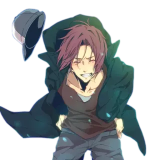 😁 Rin Matsuoka Free! Anime, Mangá, Fanart, Rin Matsuoka, Free!, Personagem whatsapp sticker