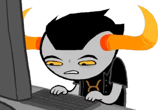 ♉ Tavros Nitram Homestuck tavros, homestuck, webcomic, hörner, computer whatsapp sticker