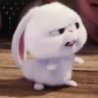 😠 Snowball The Secret Life of Pets うさぎ, 動物, アニメ, ペット, 可愛い, かわいい telegram sticker