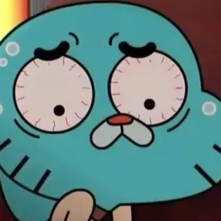 😨 Gumball The Amazing World of Gumball kartun, animasi, kucing, biru, khawatir telegram sticker