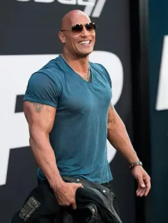 😁 Dwayne Johnson Dwayne Johnson, The Rock, actor, celebrity, male, person telegram sticker