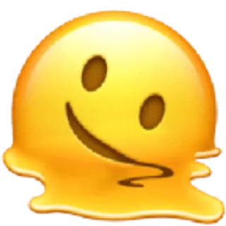🫠 Emoji, Derretendo, Rosto, Amarelo, Sorriso, Deformado telegram sticker