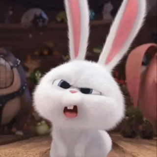 🧊 Snowball The Secret Life of Pets rabbit, bunny, angry, cartoon, pet, animal telegram sticker