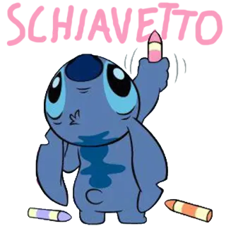 🐨 Stitch SCHIAVETTO Stitch, Disney, offensive, Italian, character telegram sticker