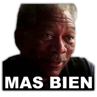 😏 Morgan Freeman MAS BIEN นักแสดง, คน, คนดัง, หน้า, มีม whatsapp sticker