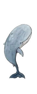 😇 Wal, Tier, Meer, Meeresbewohner, Säugetier, Aquarell telegram sticker