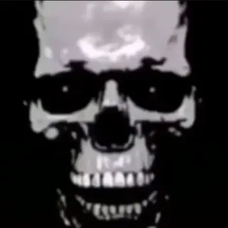 💀 crâne, effrayant, squelette, sombre, flippant, horreur whatsapp sticker