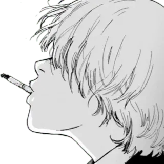 🚬 Denji Chainsaw Man อนิเมะ, มังงะ, สูบบุหรี่, บุหรี่, Chainsaw Man, เด็นจิ telegram sticker