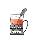 😁 Getränk, Glas, Cartoon, Lustig, Illustration telegram sticker