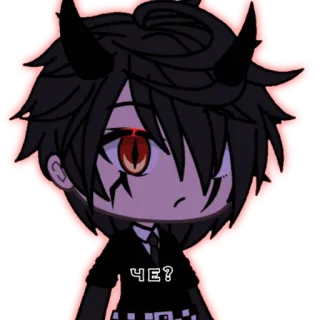 🤨 ЧЕ? Gacha, Anime, Démon telegram sticker