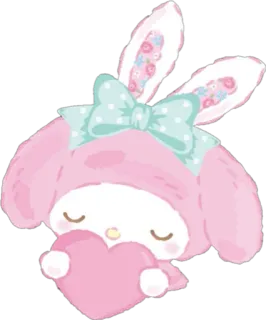 💝 My Melody My Melody, Sanrio, bunny, cute, kawaii, heart, pink telegram sticker