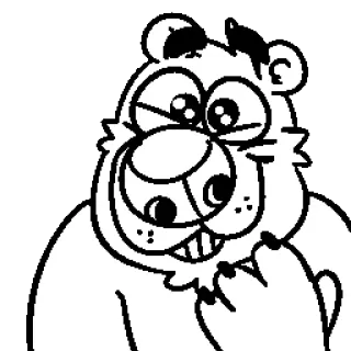 🐻 bear, cartoon, animal, illustration, drawing telegram sticker