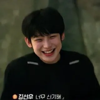 🍳 김선우 너무 신기해 smiling, korean, person, happy, cute telegram sticker