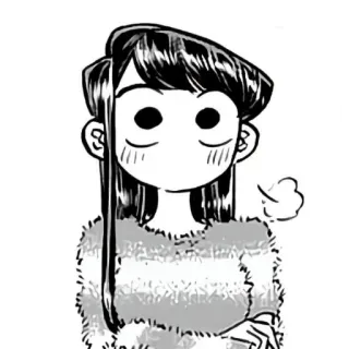 🙂 Komi Shouko Komi Can't Communicate anime, manga, Komi Can't Communicate, Komi Shouko, cute, kawaii whatsapp sticker