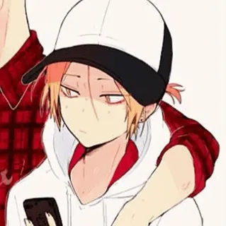 🐱 Style anime, Personne, Chapeau, Dessin animé, Art numérique telegram sticker